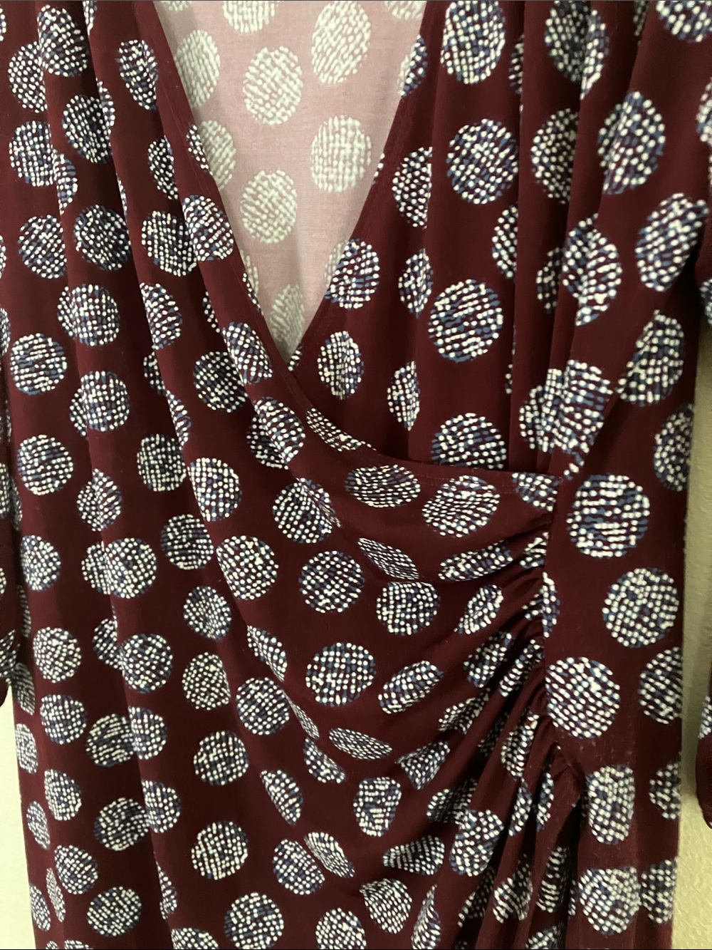 Susan Graver Liquid Knit Faux Wrap Dress, XL - Picture 3 of 7